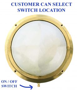 Flush Bulkhead Light with Switch by Shiplights (F-5)