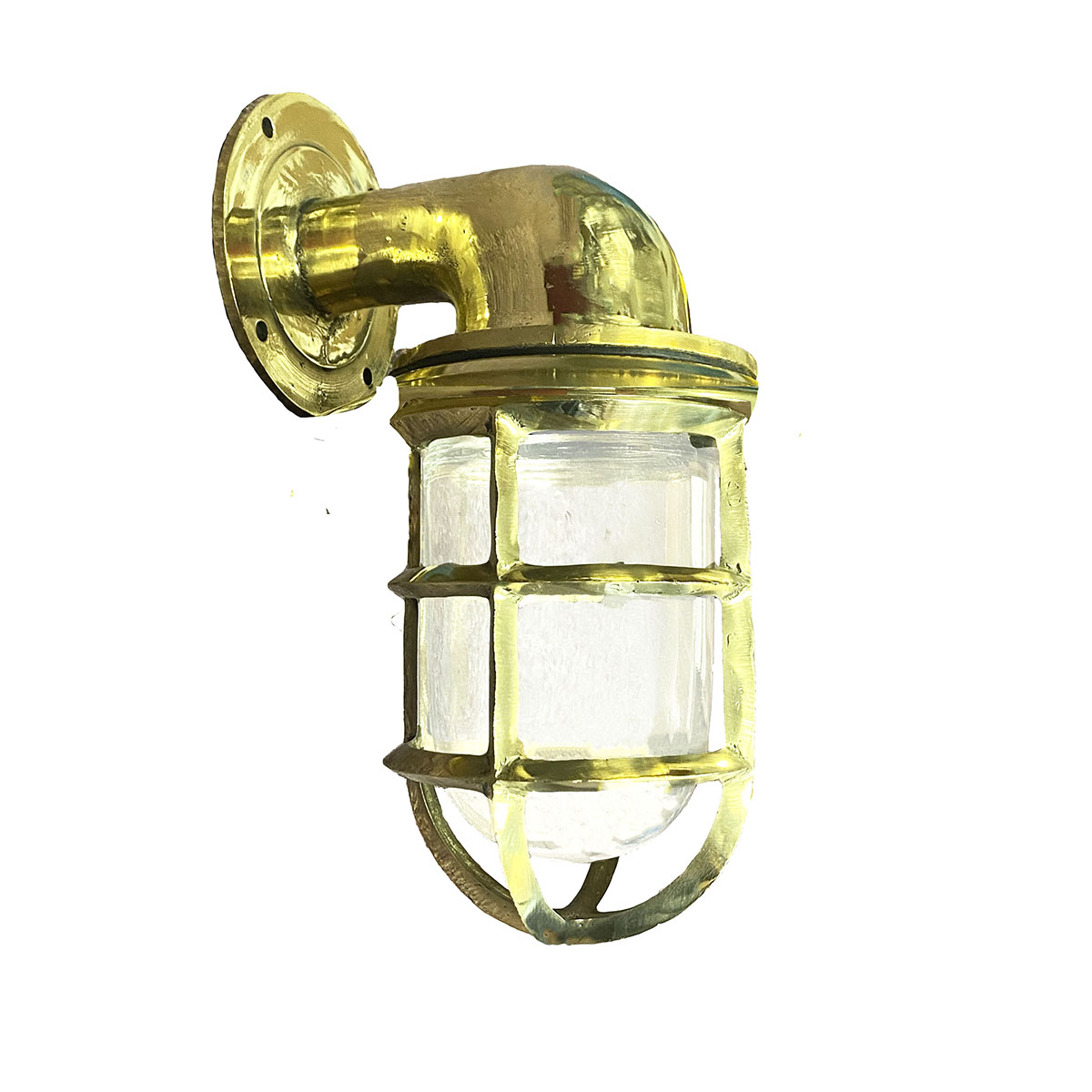 CCLBBH-3 Brass Nautical Side Arm Wall Light