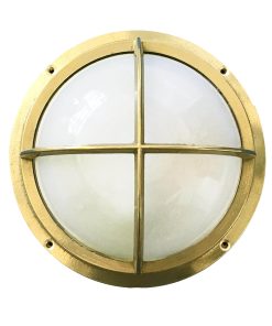 Nautical Round Seabeck Dome Cage Bulkhead Sconce